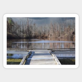 Dock on a Lake Sticker